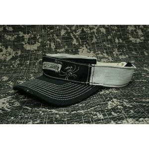 SpiderWire Adjustable Men's Visor Black White Distressed Embroidered Y2K Grunge